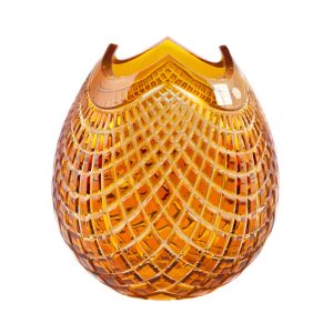 Crystal Vase Amber