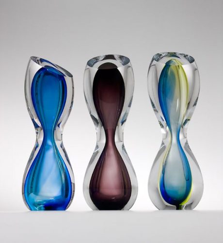 Glass Art Ornament Hourglass By Remigijus Kriukas Boha Glass 0164