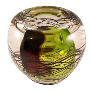 Round Glass Ornament by Remigijus Kriukas