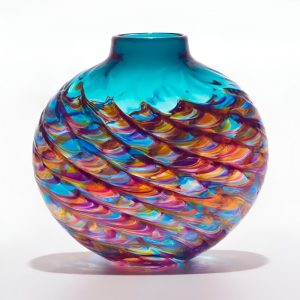 Coloured Glass Vases by Michael Trimpol