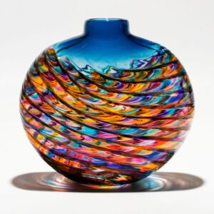 Coloured Glass Vases by Michael Trimpol