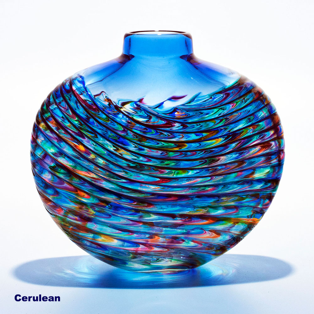 Coloured Glass Vases | 'Optic Rib' by Michael Trimpol | Boha Glass