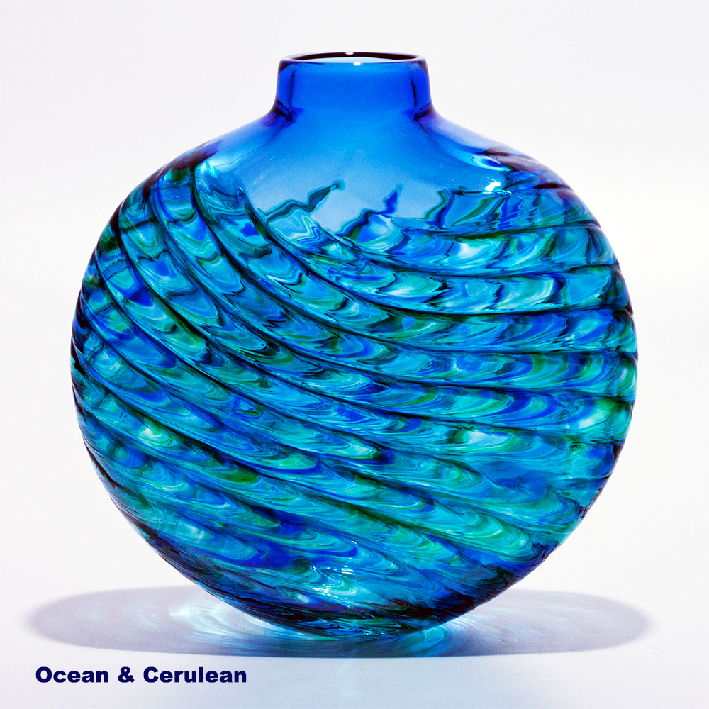 Coloured Glass Vases | 'Optic Rib' by Michael Trimpol | Boha Glass