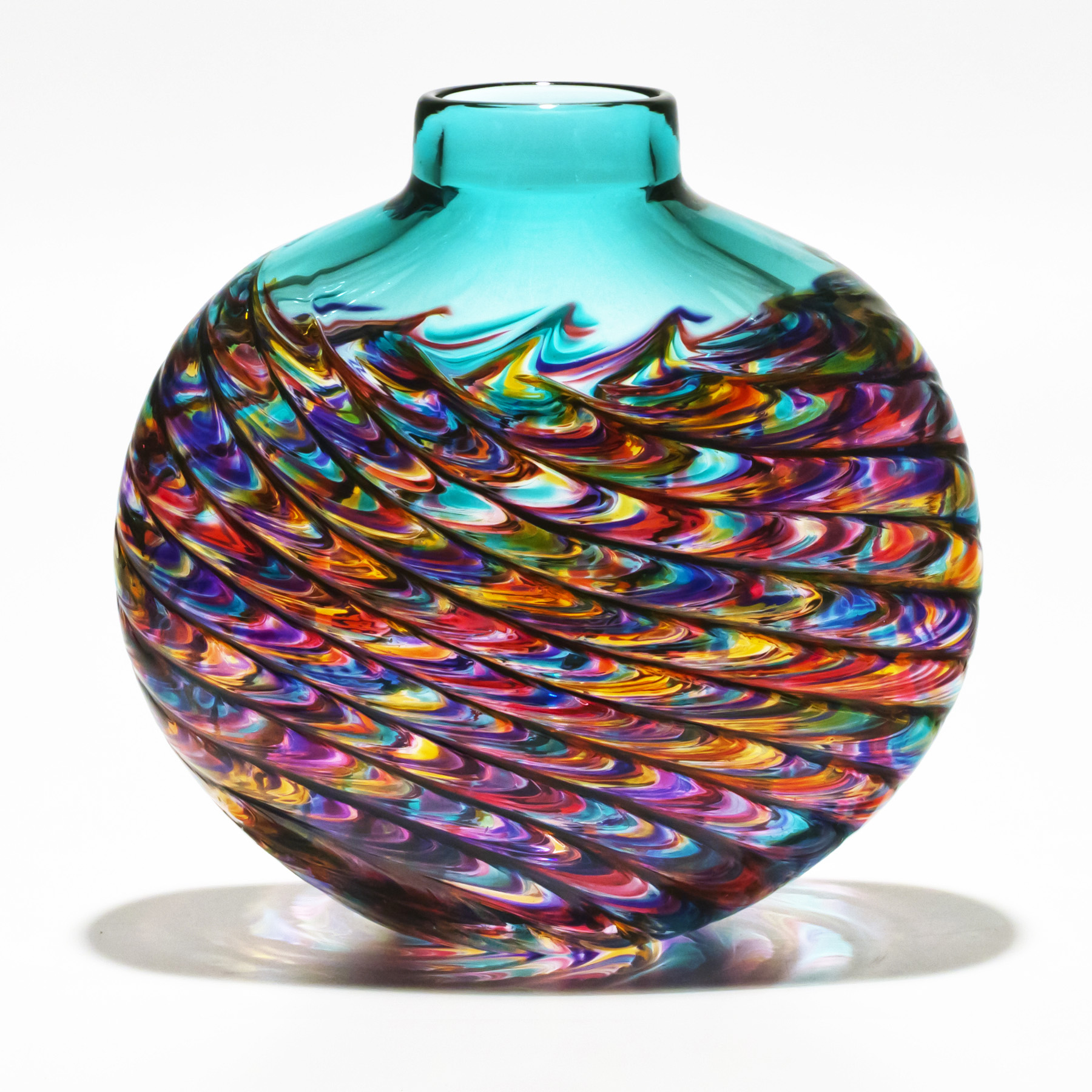 Coloured Glass Vases | 'Lagoon' by Michael Trimpol | Boha Glass