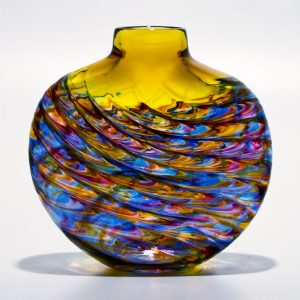 Yellow Glass Vase by Michael Trimpol