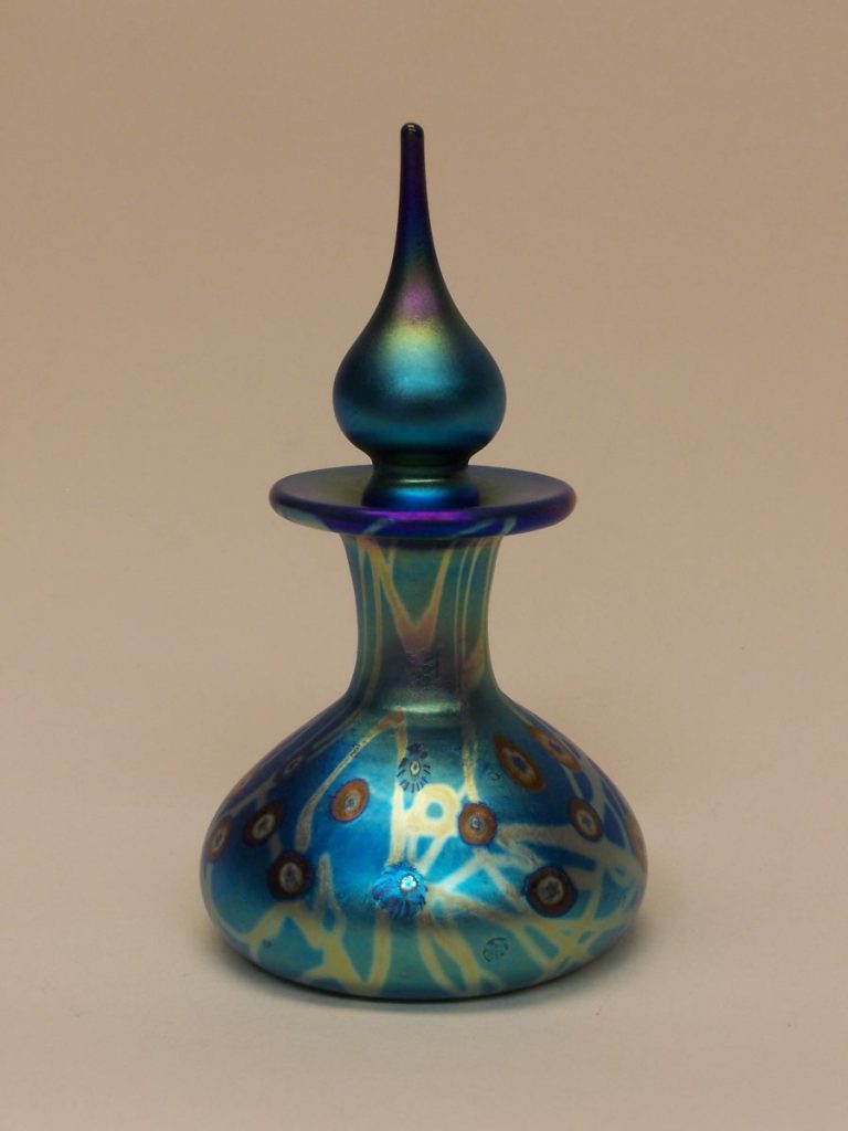 Genie Bottle | Blue Murrini Perfume Bottles by Carl Radke | Boha Glass