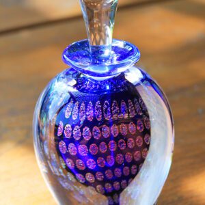 Cobalt Blue Peacock Perfume Bottle