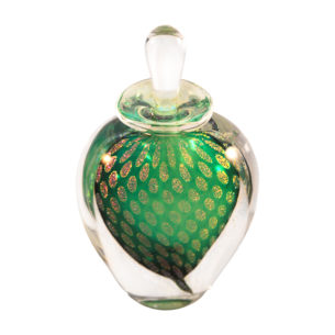 Glass Perfume Bottles | Jade 'Peacock' by David New-Small