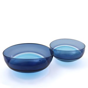 Blue Glass Bowls by Stewart Hearn