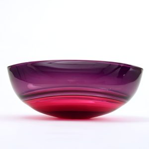 Purple Glass Bowl by Stewart Hearn