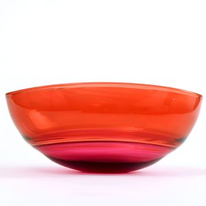 Red Glass Bowl by Stewart Hearn