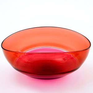 Red Glass Bowl by Stewart Hearn