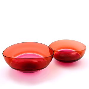 Red Glass Bowl by Stewart Hearn