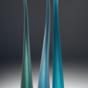 Teal Glass Ornaments Spikes II