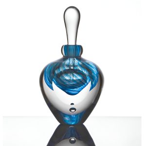 Blue Glass Perfume Bottles by Kalki Mansel