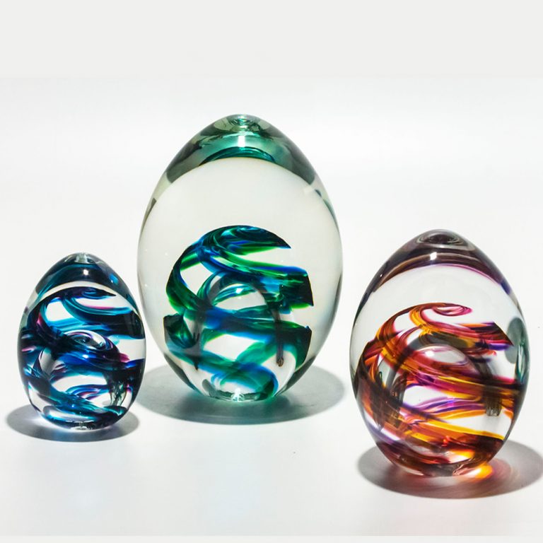 Clear Glass Paperweight Helix By Michael Trimpol I Boha Glass   Clear Glass Paperweight Helix Weights 1 768x768 