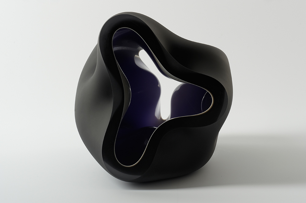 Blown Glass Sculpture | 'Midnight Blue' by Elena Fleury-Rojo | Boha Glass