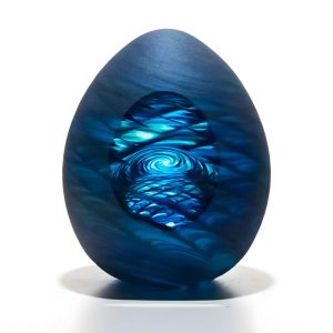 Blue Paperweight by Michael Trimpol