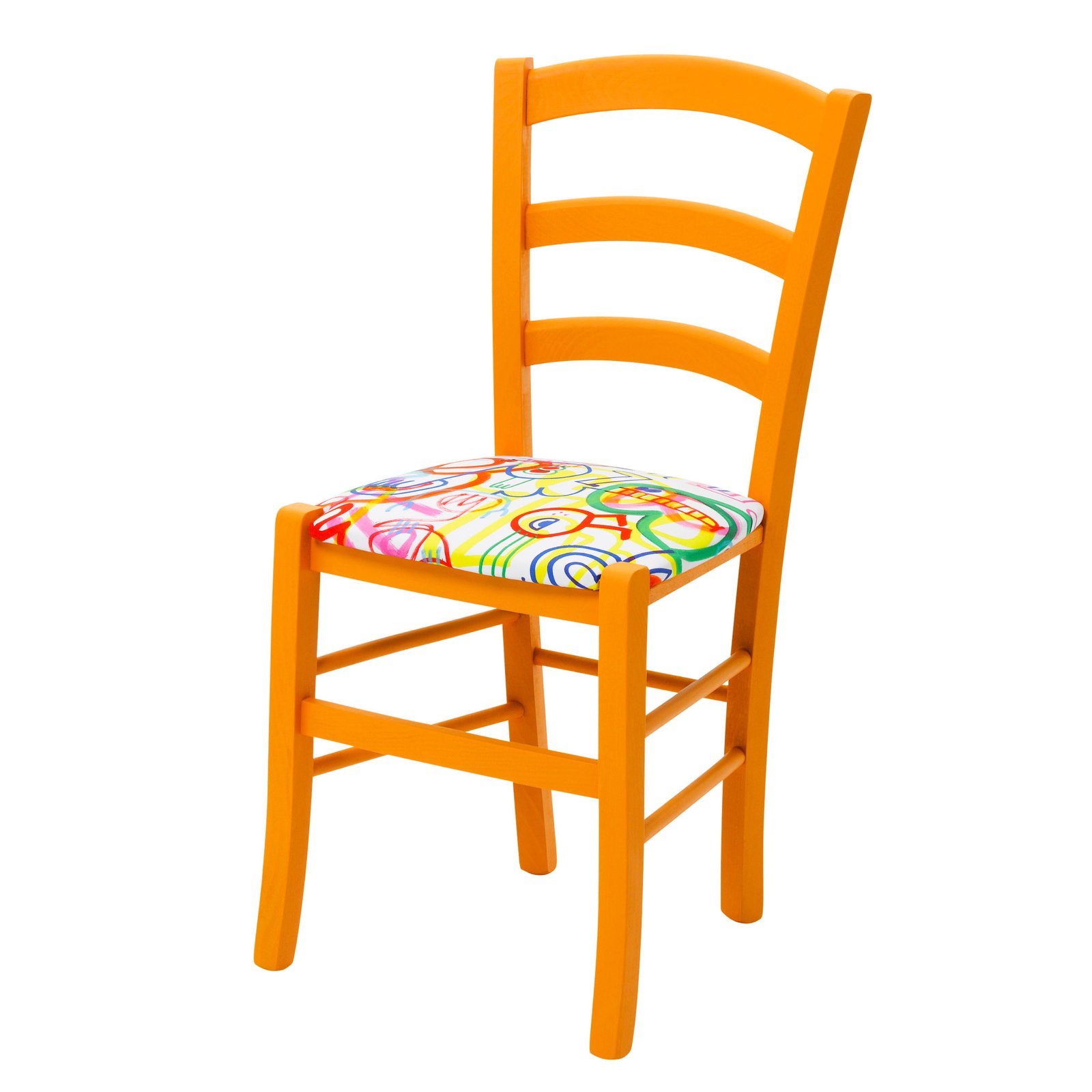 Orange Kitchen Chairs Daisy By Cheeky Chairs In Orange Doodles