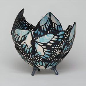 Blue Pottery Bowl by Fiona Mazza