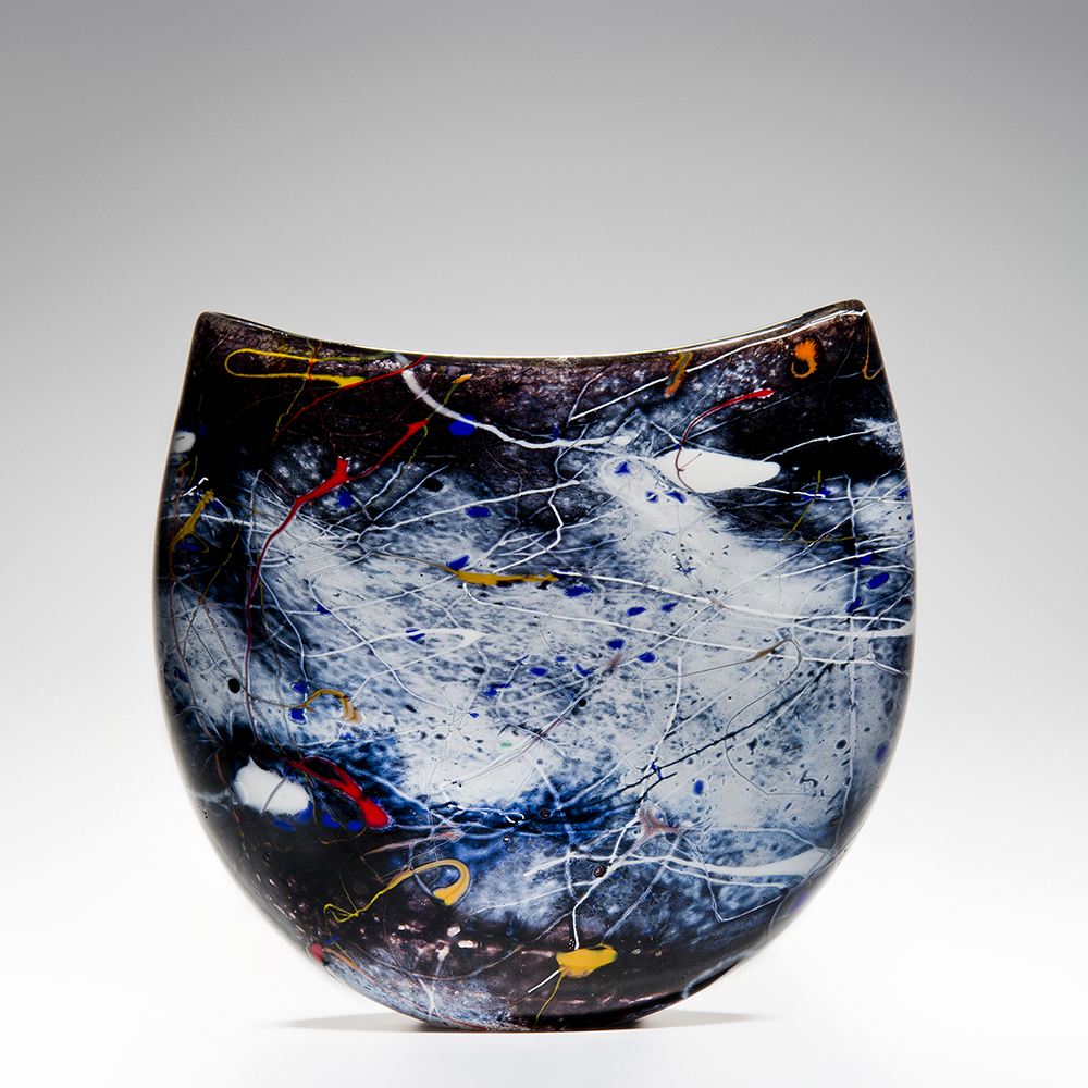 Beautiful Vase | 'Pollock Large Flattened Vase' by Peter Layton I Boha