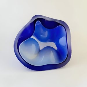 Sky Blue Handmade Glass Ornament by Elena Fleury-Rojo