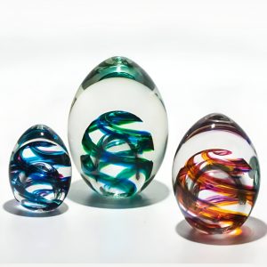 Clear Glass Paperweight by Michael Trimpol