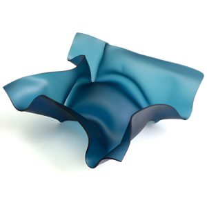 Teal Glass Sculpture by Lisa Pettibone