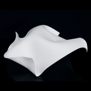 White Glass Sculpture by Lisa Pettibone