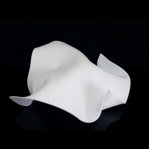 White Glass Sculpture