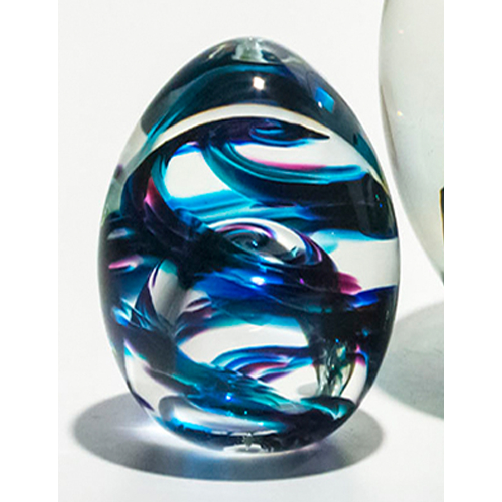 Clear Glass Paperweight | 'Helix' by Michael Trimpol I Boha Glass