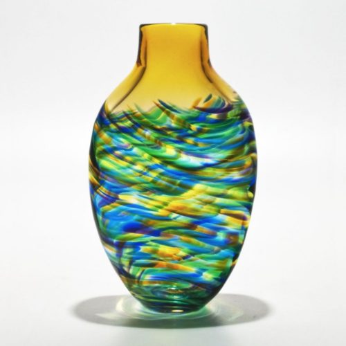 Contemporary Glass Vases I 'Vortex' by Michael Trimpol