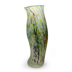 Green Glass Art Vase