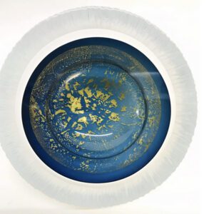 Blue Art Glass Bowl