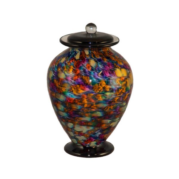 Colourful Glass Urn I 'amato' I By American Memorycraft