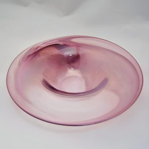 Burgundy Glass Plate by Katherine J Austin