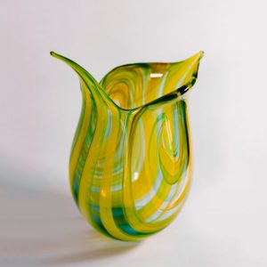 Colourful Art Glass Vase by Disha Trivedi