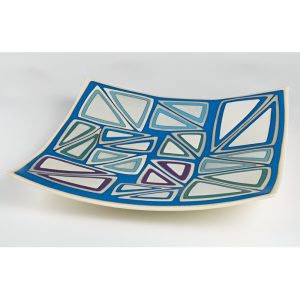 Square Glass Platter by Charles Sharpe