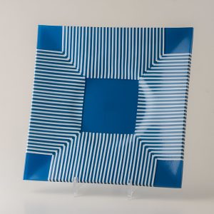 Square Glass Platters by Charles Sharpe