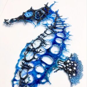 Seahorse Glass Art