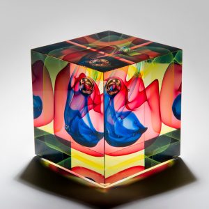 Abstract Glass Art Sculpture by Tim Rawlinson