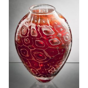 Cranberry Glass Vessel by Roberta Mason