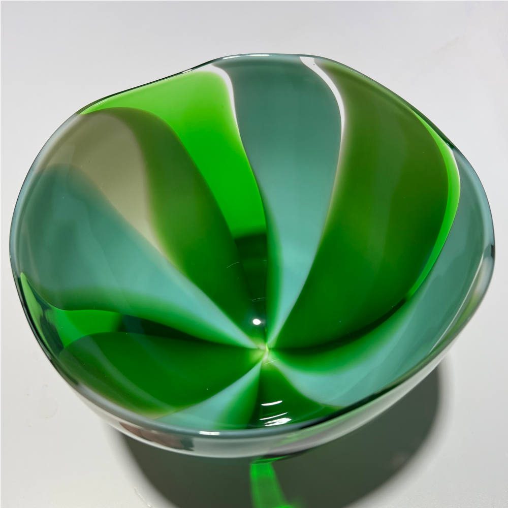 Tall Wave Vessel | 'Opal' by Neil Wilkin | Boha Glass