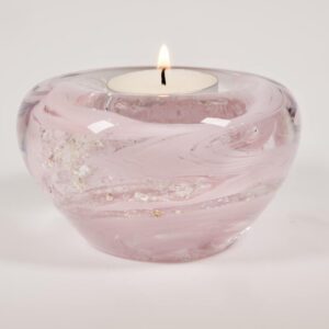 Ashes Tea Light Holder Pink