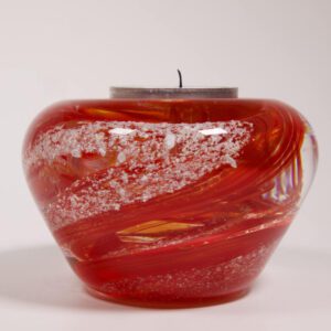 Ashes Tea Light Holder Red