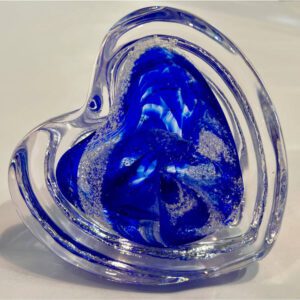 Ashes Heart Keepsakes Blue