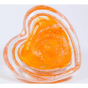 Ashes Heart Keepsakes Orange