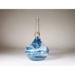 cremation ashes ring holder blue