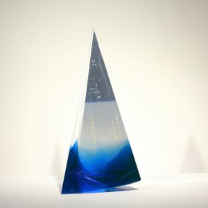 Blue Moulded Glass Sculpture Antoine Rault