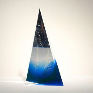 Blue Moulded Glass Sculpture Antoine Rault